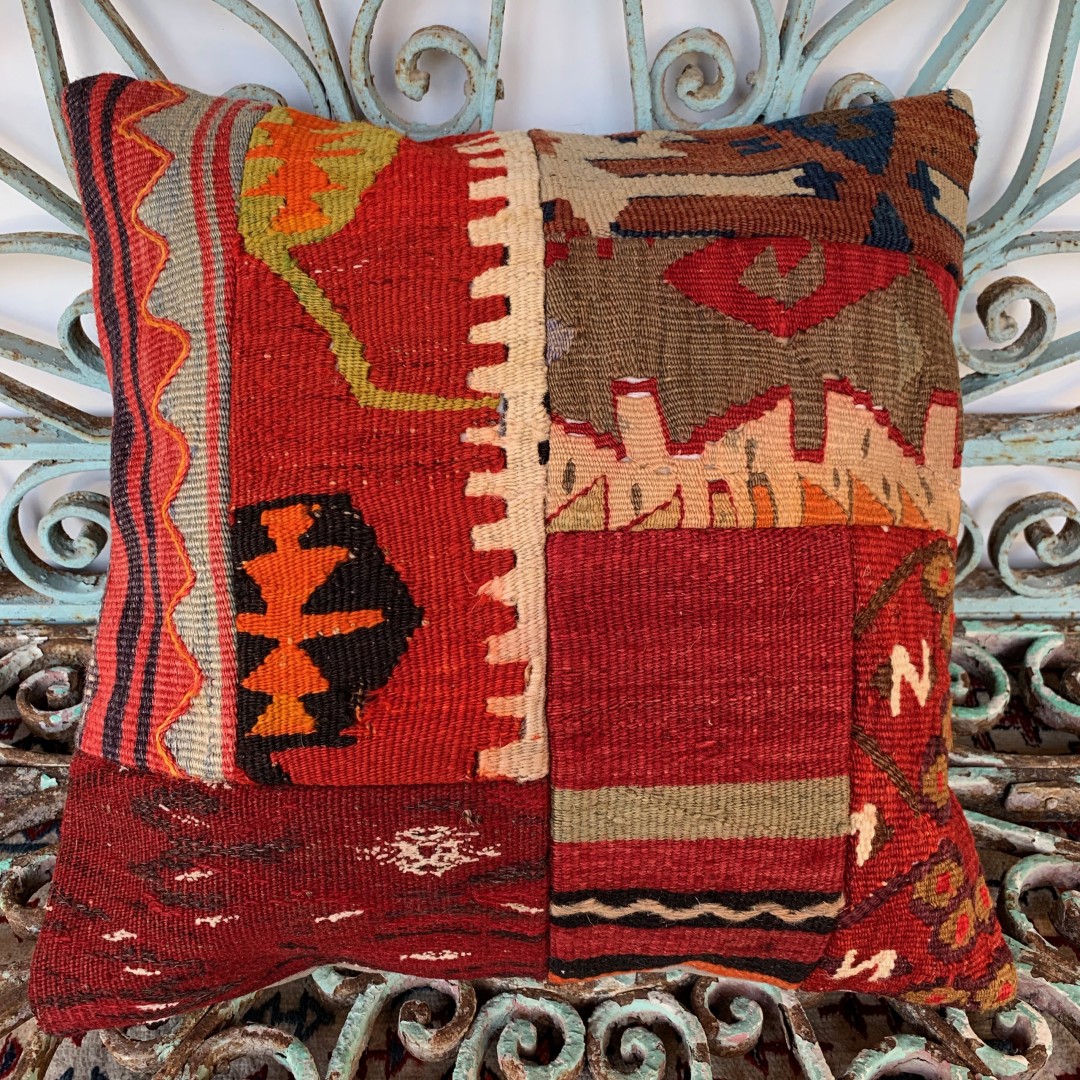 Vintage Patchwork Kilim Cushion-Pch056