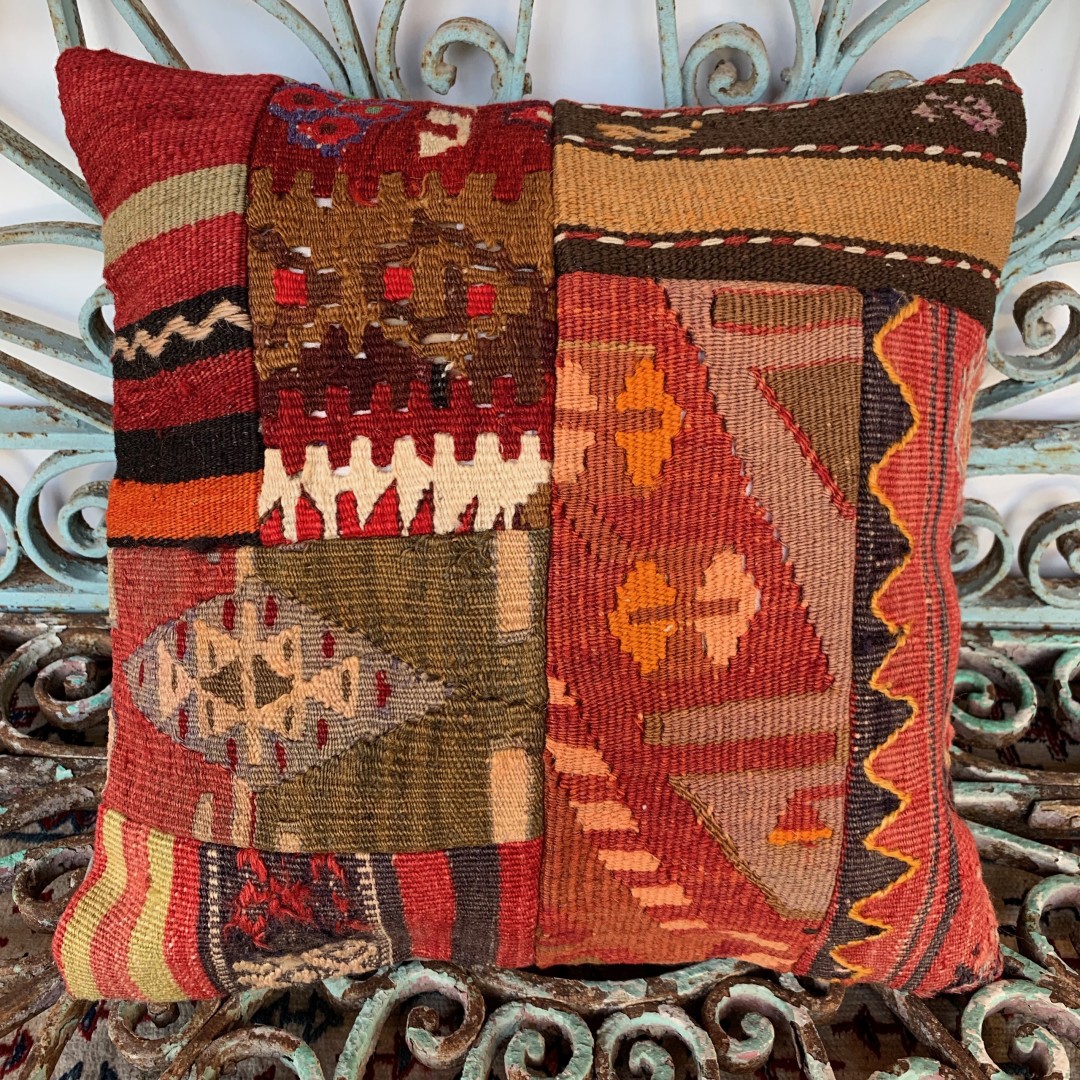 Vintage Patchwork Kilim Cushion-Pch057