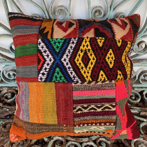 Vintage Patchwork Kilim Cushion-Pch062