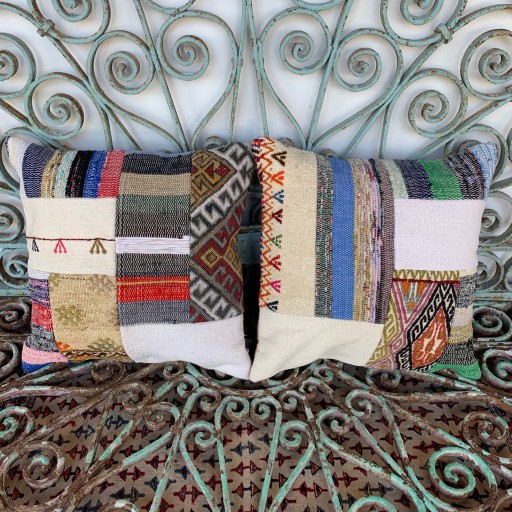 Vintage Combined Patchwork Kilim Cushions-Cmb026