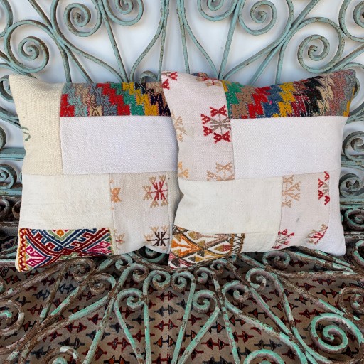 Vintage Combined Patchwork Kilim Cushions-Cmb028