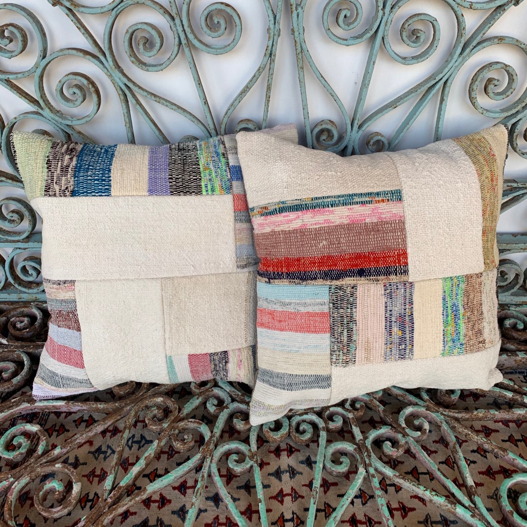 Vintage Combined Patchwork Kilim Cushions-Cmb029