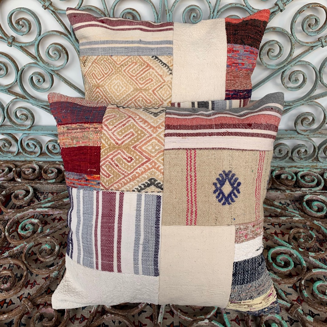 Vintage Combined Patchwork Kilim Cushions-Cmb031