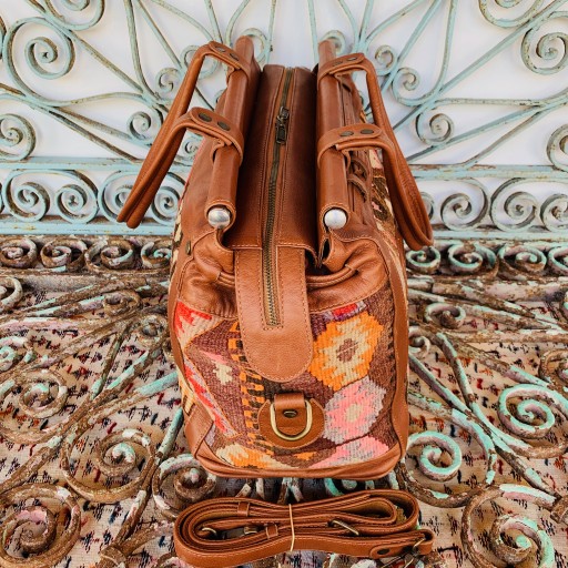 Handmade Leather / Kilim Bag-Bag001