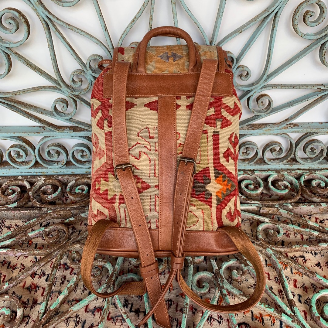 Handmade Leather / Kilim Bag-Bag004