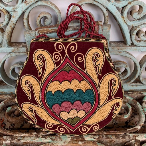 Hand Embroidered Silk Bag-Bag021