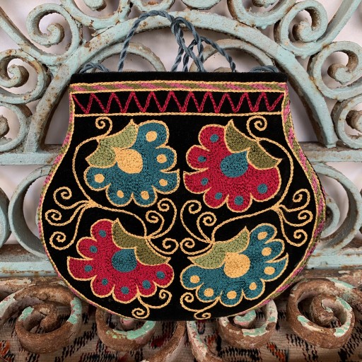 Hand Embroidered Silk Bag-Bag022