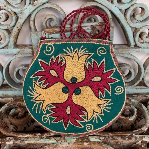 Hand Embroidered Silk Bag-Bag026