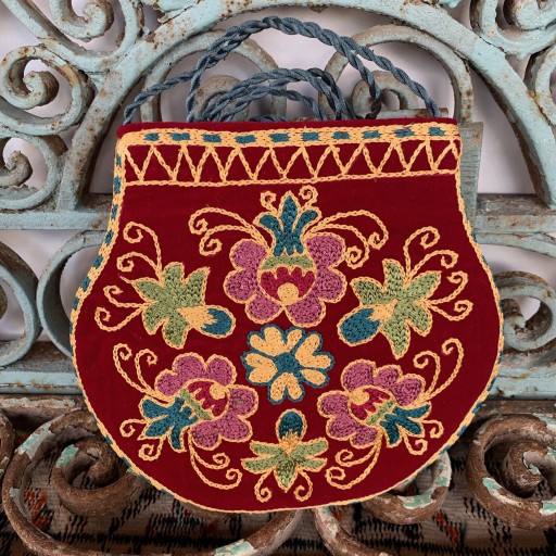 Hand Embroidered Silk Bag-Bag027