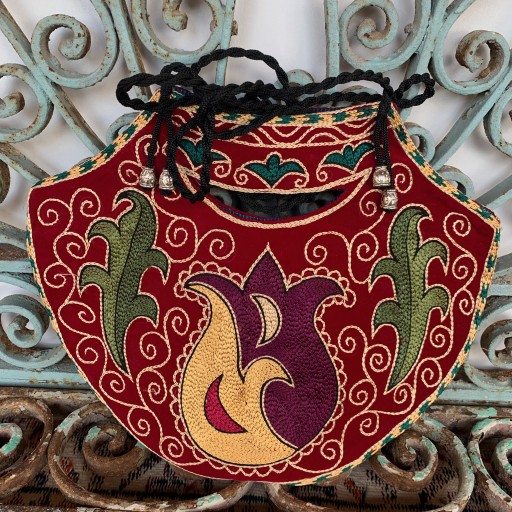Hand Embroidered Silk Bag-Bag028