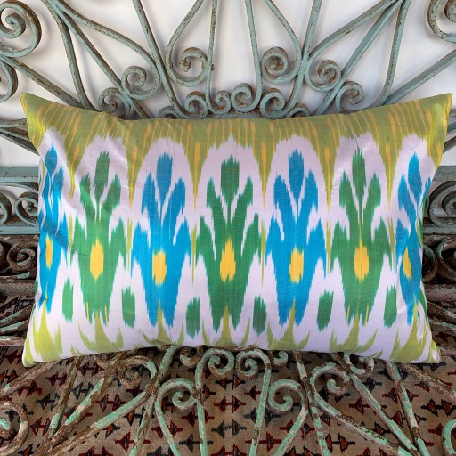 Ikat Silk Cushion-Ikt016