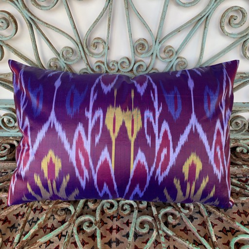 Ikat Silk Cushion-Ikt017