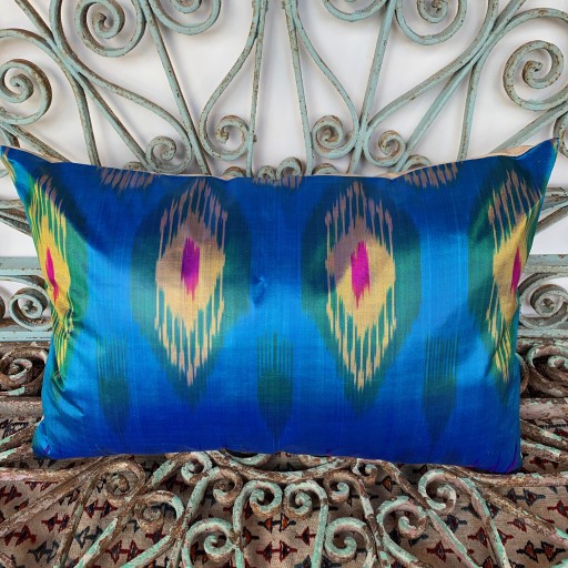 Ikat Silk Cushion-Ikt018