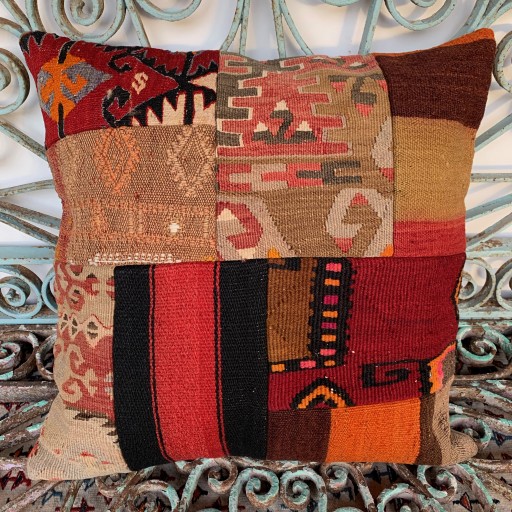 Vintage Patchwork Kilim Cushion-Pch064