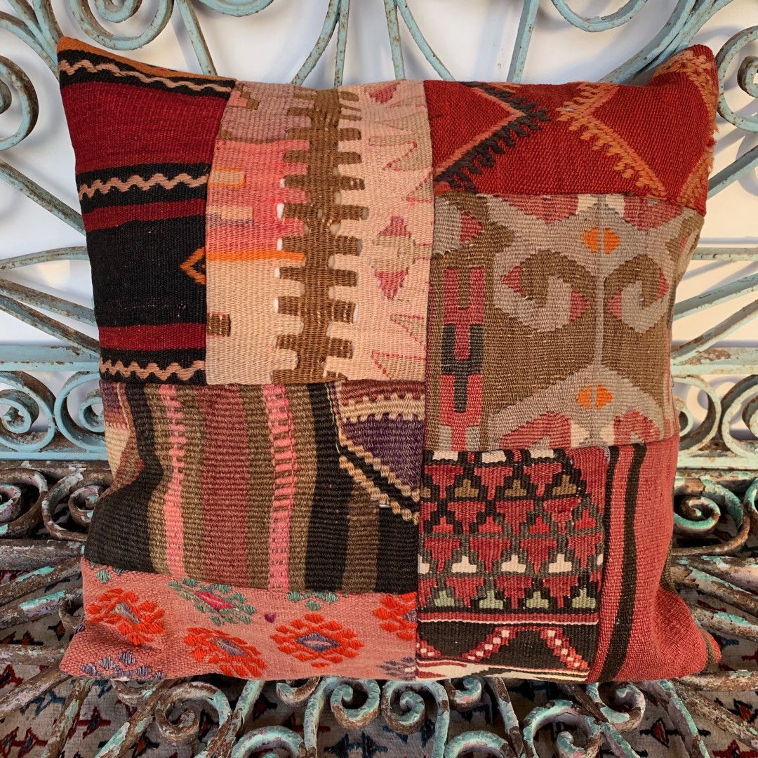 Vintage Patchwork Kilim Cushion-Pck065