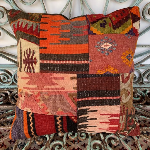 Vintage Patchwork Kilim Cushion-Pch066