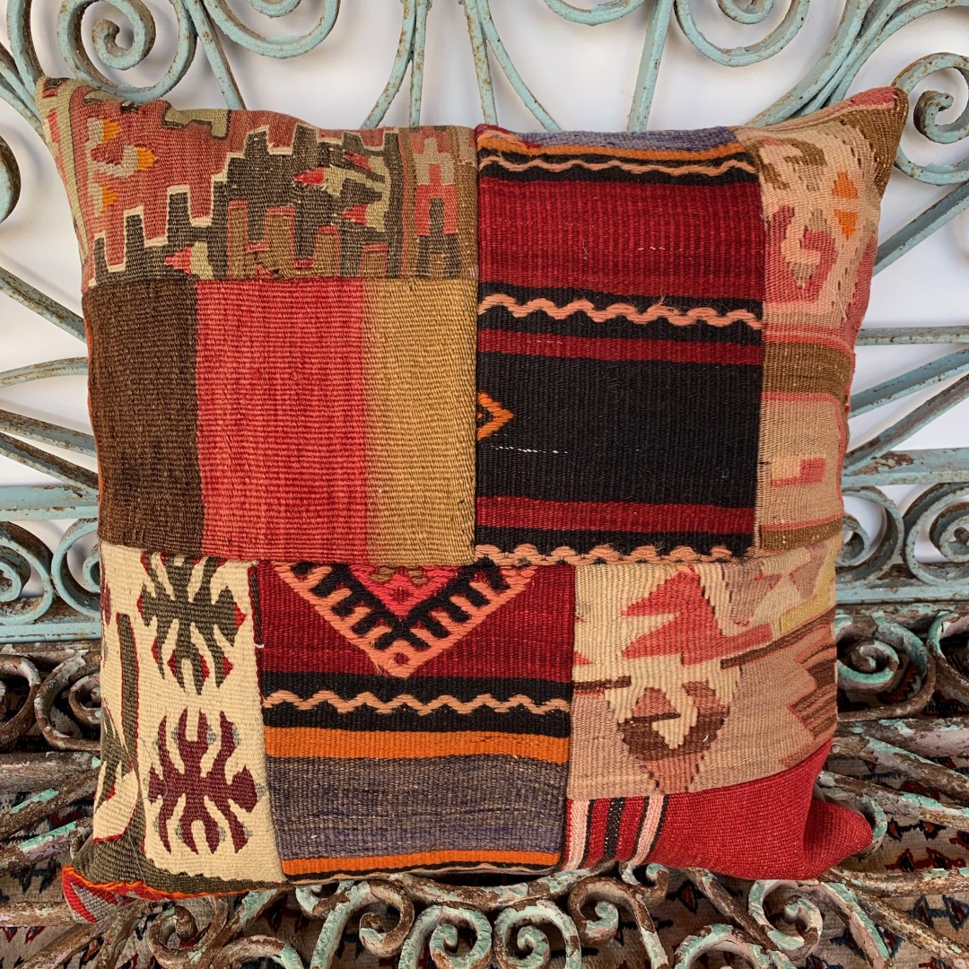 Vintage Patchwork Kilim Yastık PCH068