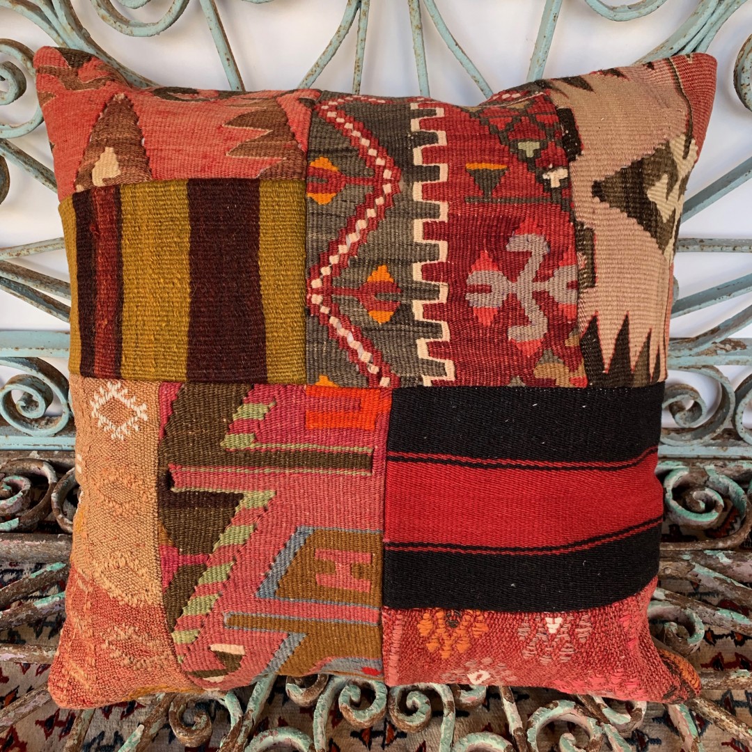 Vintage Patchwork Kilim Cushion-Pch069