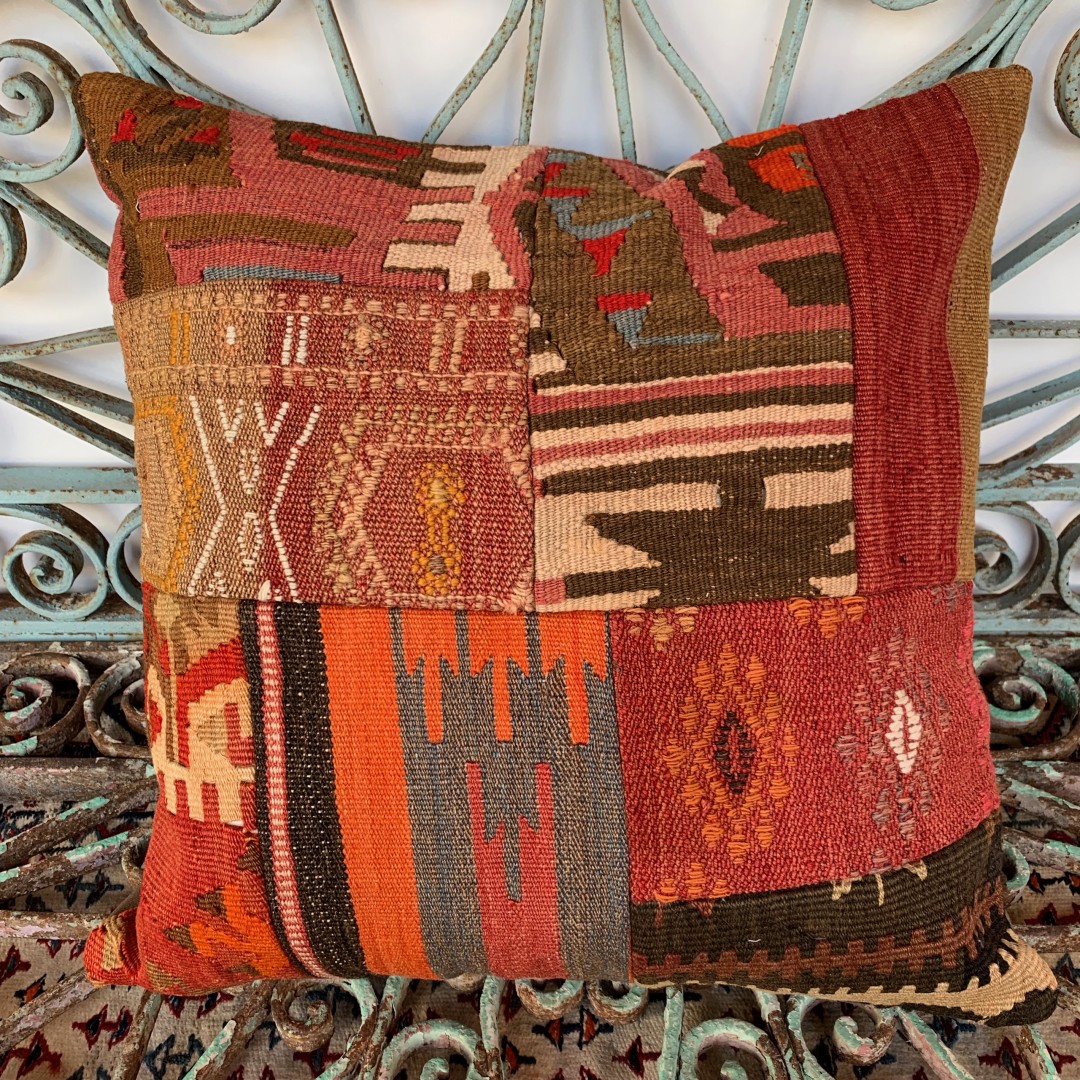 Vintage Patchwork Kilim Cushion-Pch070