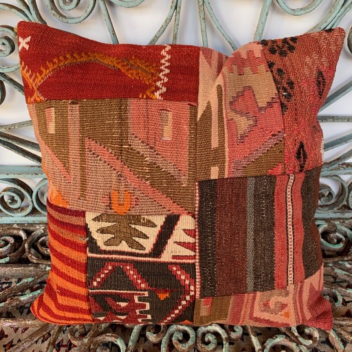 Vintage Patchwork Kilim Cushion-Pch072