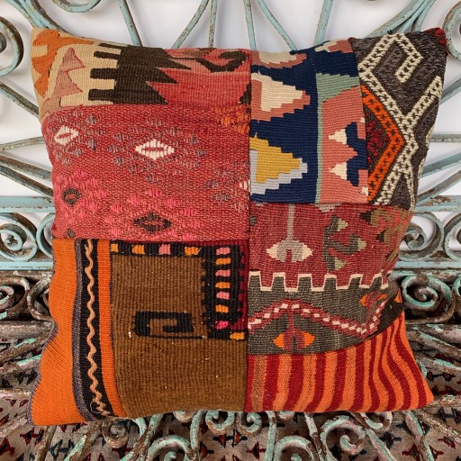 Vintage Patchwork Kilim Cushion-Pch073