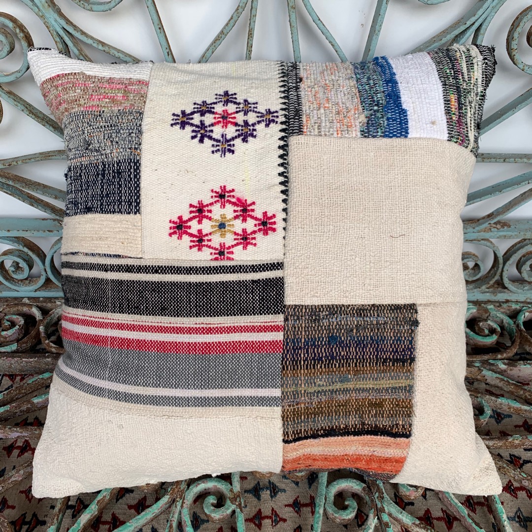 Vintage Patchwork Kilim Yastık PCH075