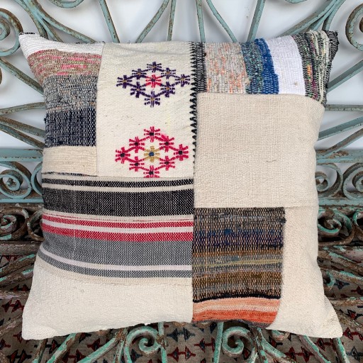 Vintage Patchwork Kilim Cushion-Pch075