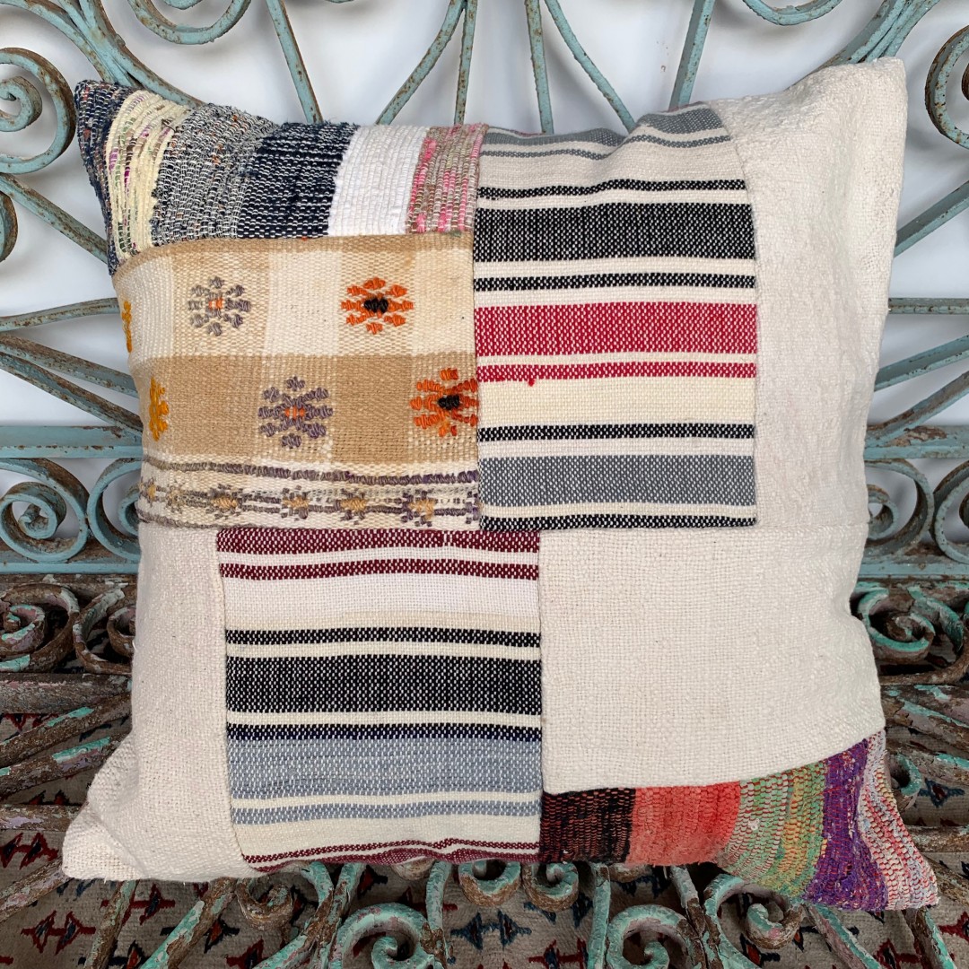 Vintage Patchwork Kilim Cushion-Pch079