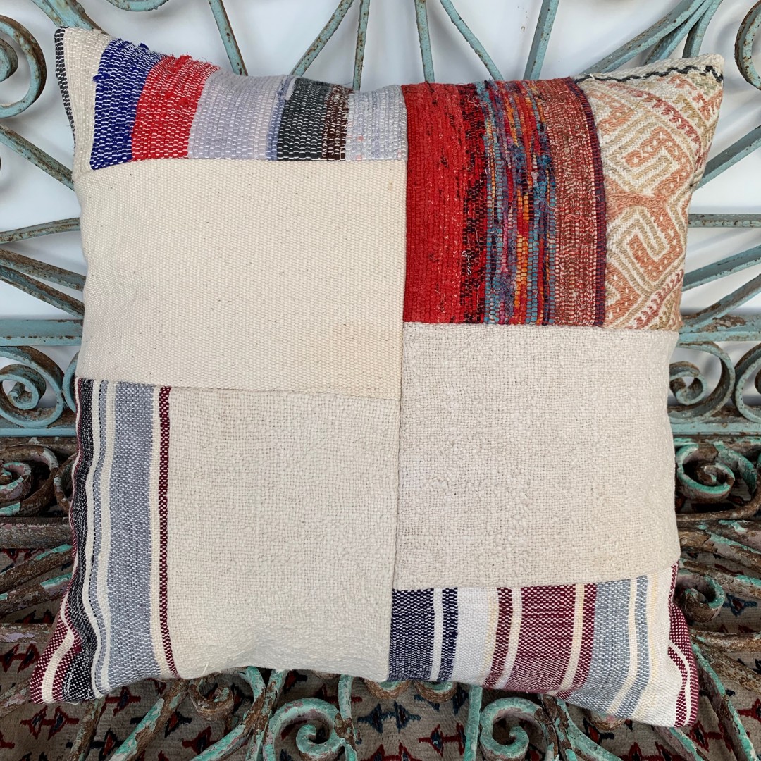 Vintage Patchwork Kilim Yastık PCH086