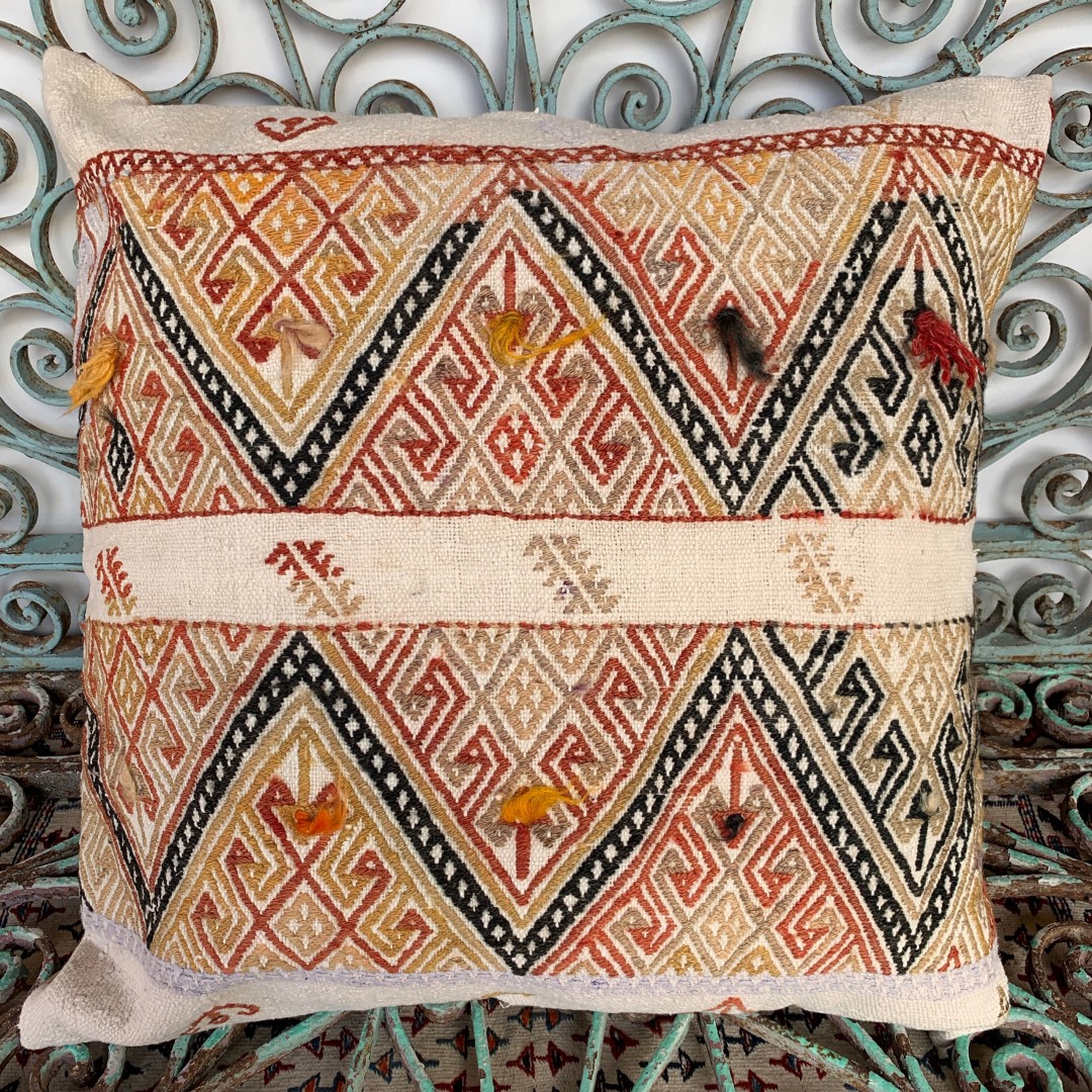 Vintage Kilim Floor Cushion-Klm127