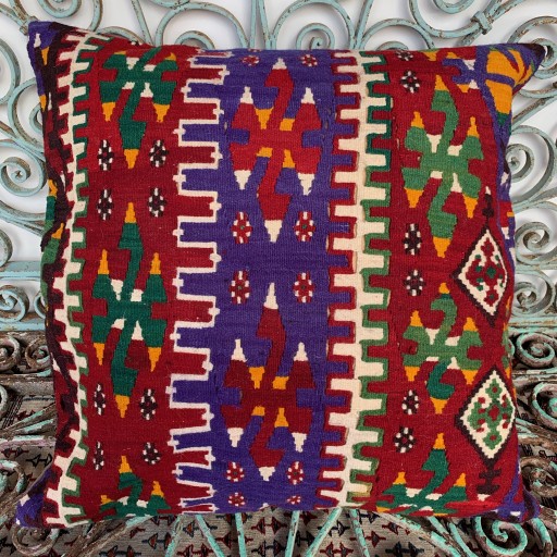 Vintage Kilim Floor Cushion-Klm130