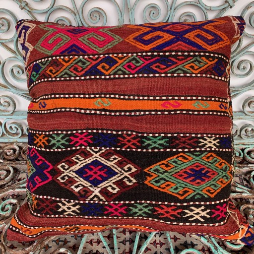 Vintage Kilim Floor Cushion-Klm131