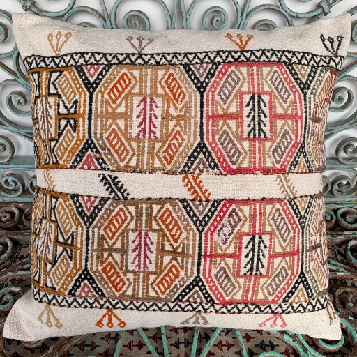 Vintage Kilim Floor Cushion-Klm135