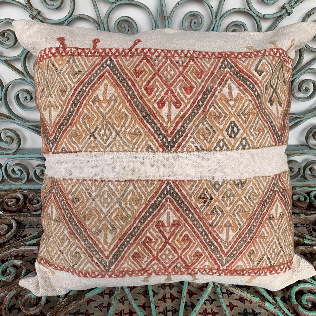 Vintage Kilim Floor Cushion-Klm136