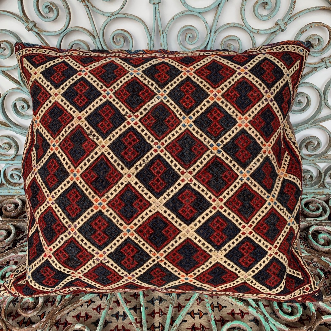 Vintage Kilim Floor Cushion-Klm139