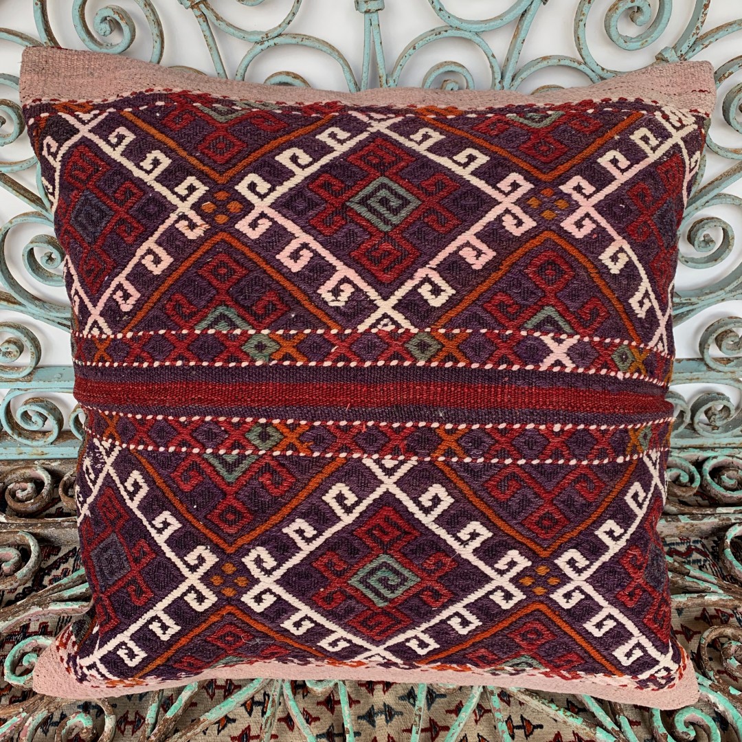 Vintage Kilim Floor Cushion-Klm140